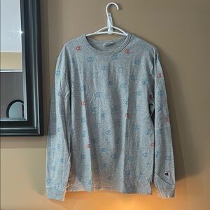 Champion Gray Long Sleeve Men's Shirt